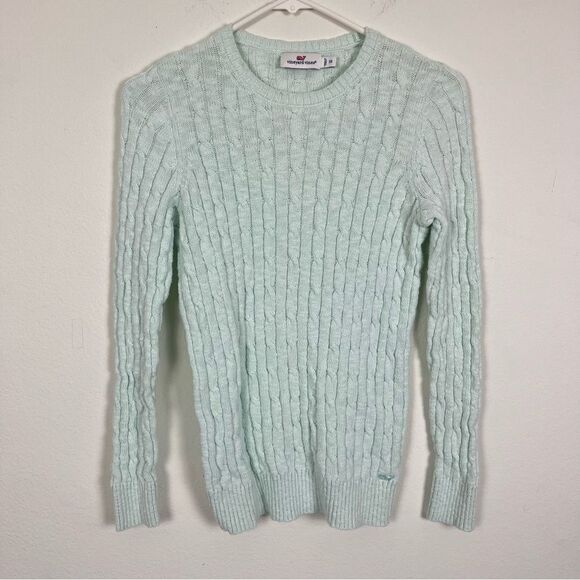 Vineyard Vine Knit Crew Neck Sweater- Mint Blue- Size XSmall - Picture 1 of 4